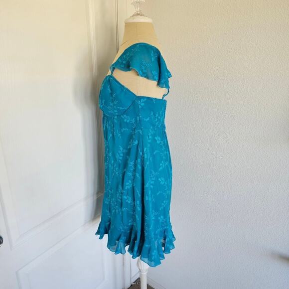 Betsey Johnson Beach Shift Mini Dress sz M Blue - Picture 5 of 7